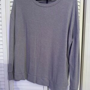 Olivia Sky Light Gray Knit Crewneck